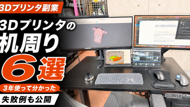 3Dプリンタ副業で使う机・デスク周りの作業環境6選